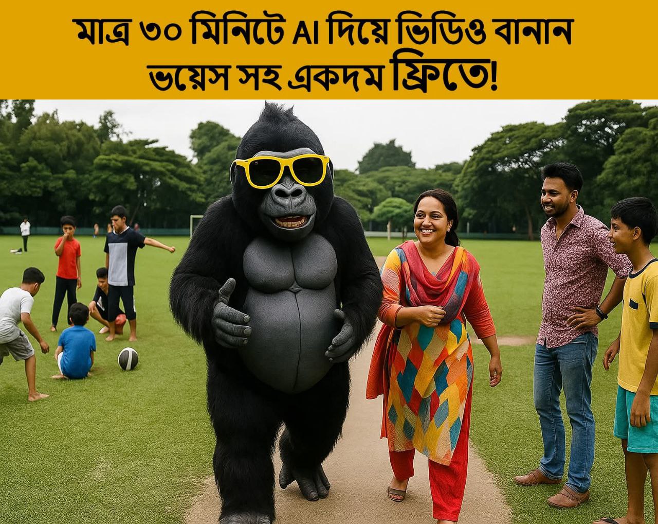 মাত্র ৩০ মিনিটে ভয়েস সহ AI দিয়ে ভিডিও বানান – একদম ফ্রিতে!